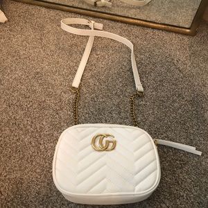 White crossbody purse
